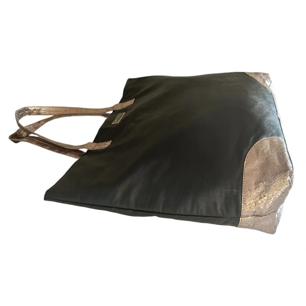 Jimmy Choo Parfums Black & Snake Print Faux Leather Tote Shoulder Bag!